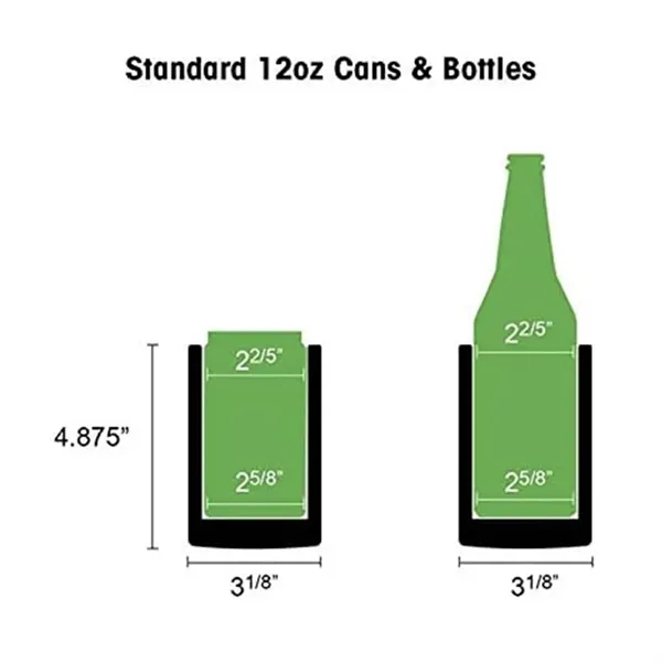 12 oz Stainless Steel Double Wall Insulated Can Cooler - 12 oz Stainless Steel Double Wall Insulated Can Cooler - Image 3 of 3