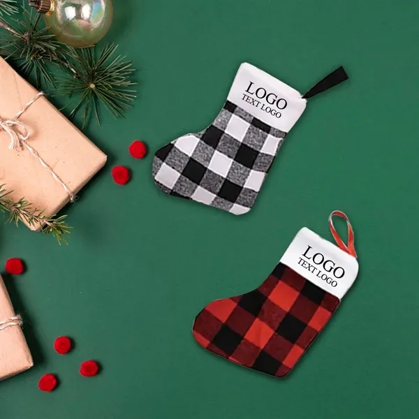 Plaid Christmas Stocking Ornament (Small) - Plaid Christmas Stocking Ornament (Small) - Image 0 of 6