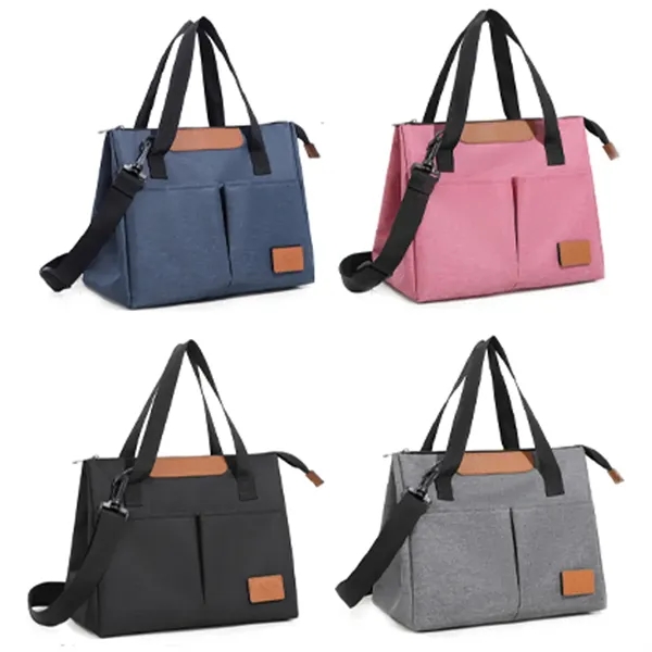 Large Cooler Insulated Lunch Tote with Waterproof Lining - Large Cooler Insulated Lunch Tote with Waterproof Lining - Image 2 of 4