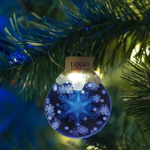 Custom Snowflake LED Acrylic Light Ornament