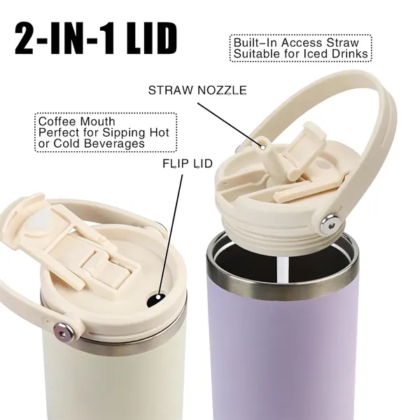 30oz Stainless Steel IceLock Tumbler with Handle - 30oz Stainless Steel IceLock Tumbler with Handle - Image 2 of 3