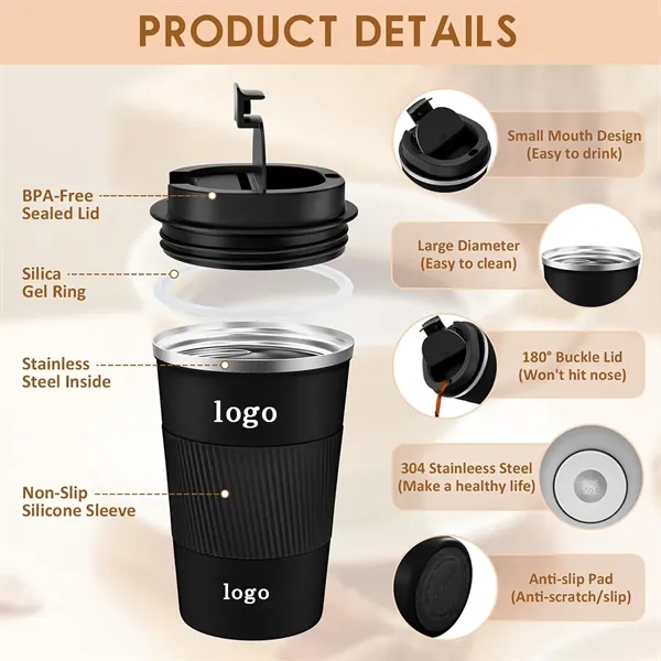 Stainless Steel Vacuum Insulated Coffee Tumbler - Stainless Steel Vacuum Insulated Coffee Tumbler - Image 2 of 4