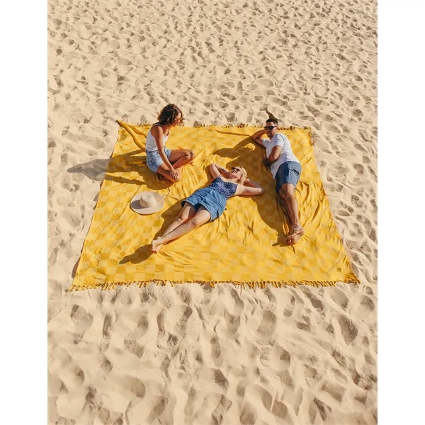 Big Beachy ™ Blanket  - Golden Checkered - Big Beachy ™ Blanket  - Golden Checkered - Image 0 of 1
