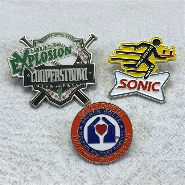 Custom Die Struck Soft Enamel Lapel Pins - Custom Die Struck Soft Enamel Lapel Pins - Image 1 of 5