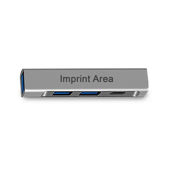 Aluminum USB Type-C 3-in-1 Hub - Aluminum USB Type-C 3-in-1 Hub - Image 2 of 3