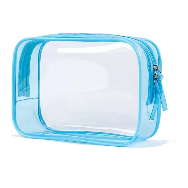 Clear Travel Toiletry Bag wih Zippers - Clear Travel Toiletry Bag wih Zippers - Image 3 of 7