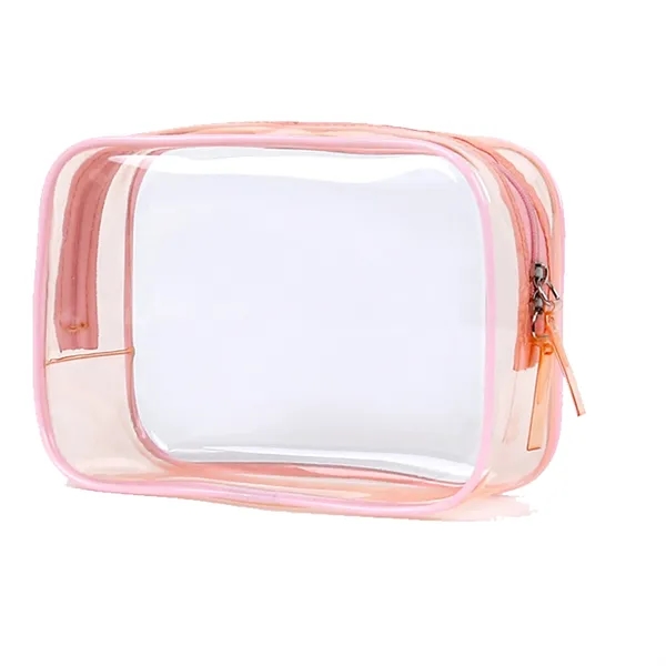 Clear Travel Toiletry Bag wih Zippers - Clear Travel Toiletry Bag wih Zippers - Image 4 of 7