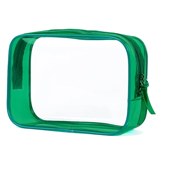 Clear Travel Toiletry Bag wih Zippers - Clear Travel Toiletry Bag wih Zippers - Image 7 of 7