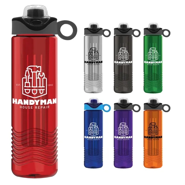 Wave 24 oz. Water Bottles - Drink Thru Snap On & Infuser - Wave 24 oz. Water Bottles - Drink Thru Snap On & Infuser - Image 0 of 8