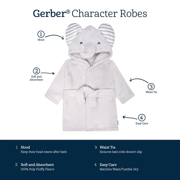 Baby Neutral Hooded character robes - Baby Neutral Hooded character robes - Image 4 of 7