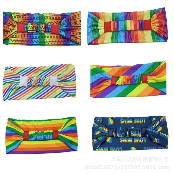 Rainbow Sports Headband - Rainbow Sports Headband - Image 1 of 7