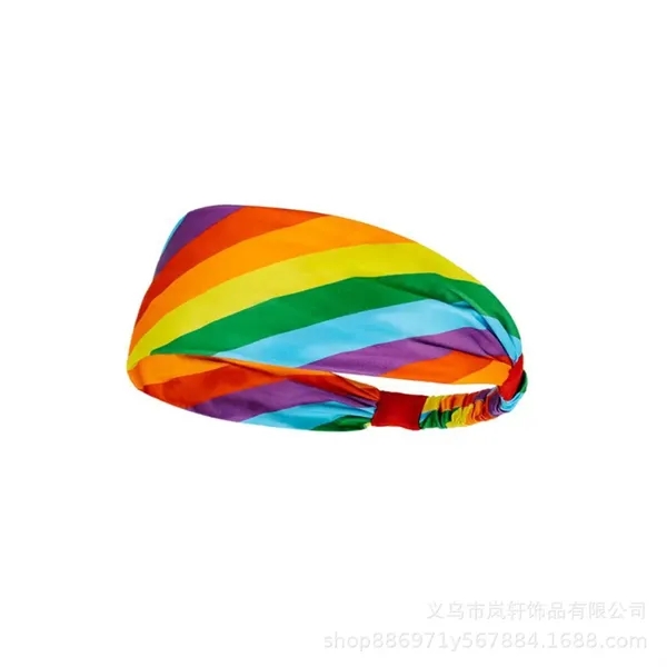 Rainbow Sports Headband - Rainbow Sports Headband - Image 2 of 7