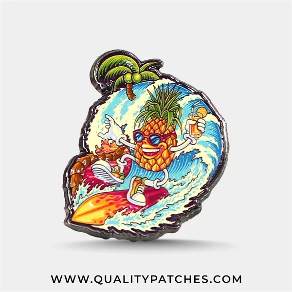 Textured Print Enamel Pins - Textured Print Enamel Pins - Image 2 of 2