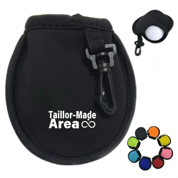 Portable Pocket Golf Ball Protective Black Cleaning Pouches - Portable Pocket Golf Ball Protective Black Cleaning Pouches - Image 0 of 6