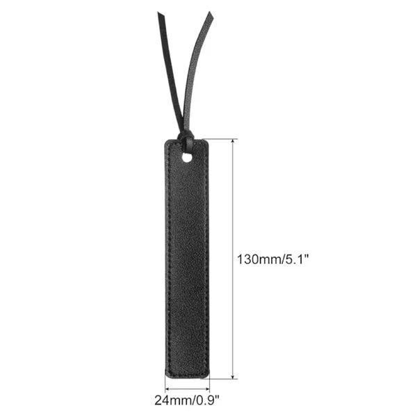 Personalized Handmade Leather  Black Bookmarks - Personalized Handmade Leather  Black Bookmarks - Image 1 of 4