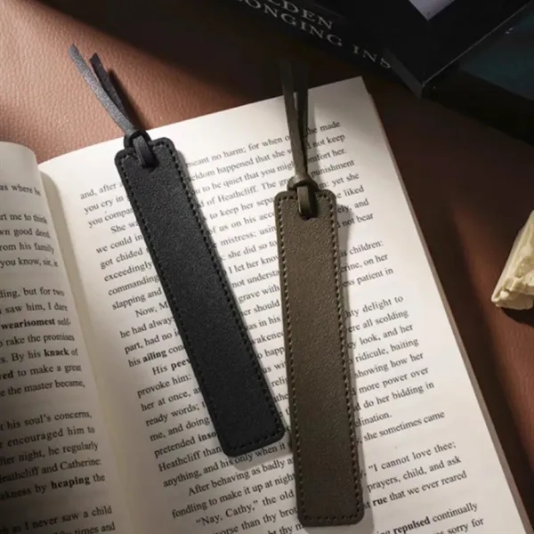 Personalized Handmade Leather  Black Bookmarks - Personalized Handmade Leather  Black Bookmarks - Image 3 of 4