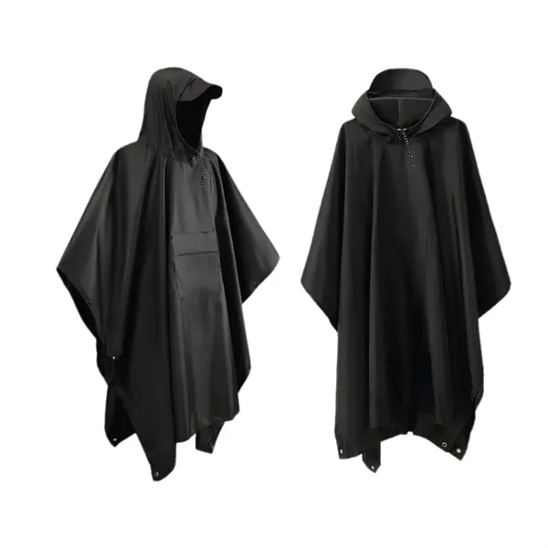 Adults Raincoat EVA Waterproof Rain  Black Ponchos - Adults Raincoat EVA Waterproof Rain  Black Ponchos - Image 3 of 4