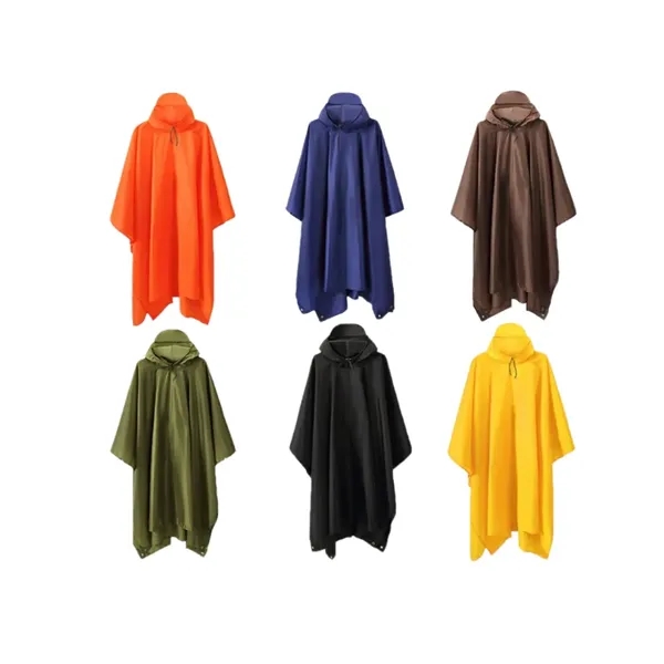 Adults Raincoat EVA Waterproof Rain  Black Ponchos - Adults Raincoat EVA Waterproof Rain  Black Ponchos - Image 4 of 4