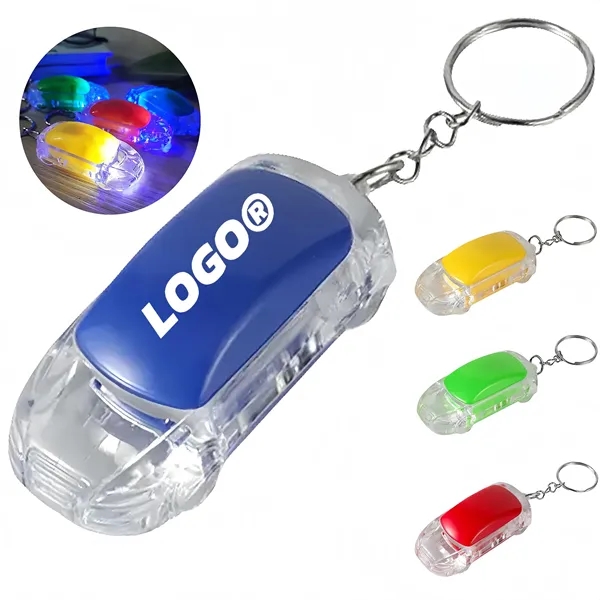 LED Light Up Car Keychain with Customizable Logo In Stock - LED Light Up Car Keychain with Customizable Logo In Stock - Image 0 of 7