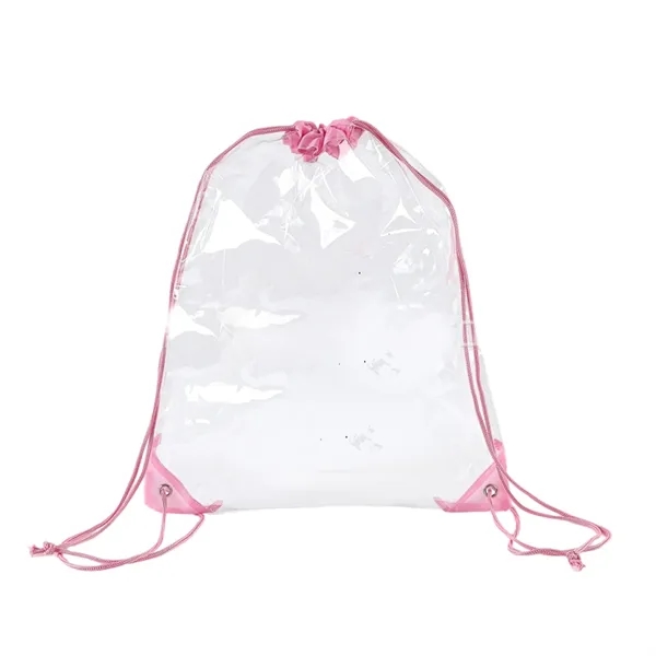 Drawstring Backpack Bag with Waterproof PVC - Drawstring Backpack Bag with Waterproof PVC - Image 10 of 13