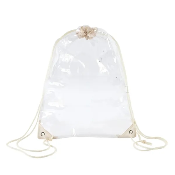 Drawstring Backpack Bag with Waterproof PVC - Drawstring Backpack Bag with Waterproof PVC - Image 11 of 13