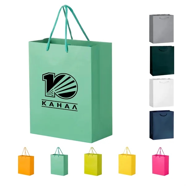 Matte Laminated Euro Tote Bag with Cotton Rope Handles - Matte Laminated Euro Tote Bag with Cotton Rope Handles - Image 0 of 3