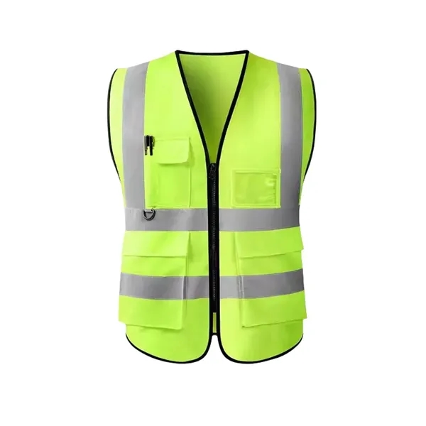 Reflective Safety Vest w/ 5 Pockets & Zipper - Reflective Safety Vest w/ 5 Pockets & Zipper - Image 10 of 15