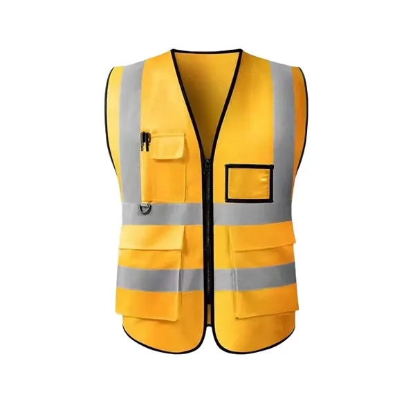 Reflective Safety Vest w/ 5 Pockets & Zipper - Reflective Safety Vest w/ 5 Pockets & Zipper - Image 13 of 15