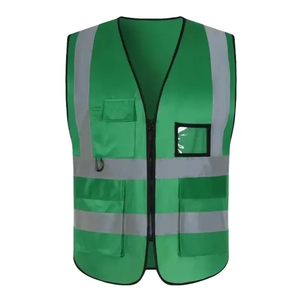 Reflective Safety Vest w/ 5 Pockets & Zipper - Reflective Safety Vest w/ 5 Pockets & Zipper - Image 15 of 15