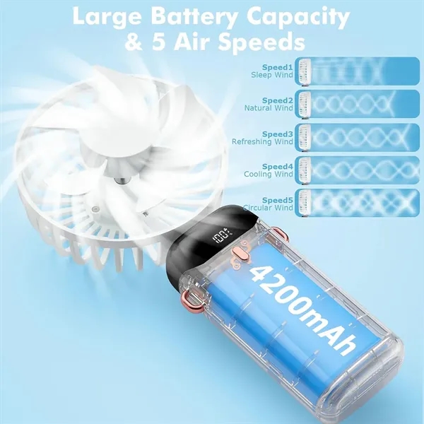 Handheld Foldable Mini Fan - Handheld Foldable Mini Fan - Image 2 of 4