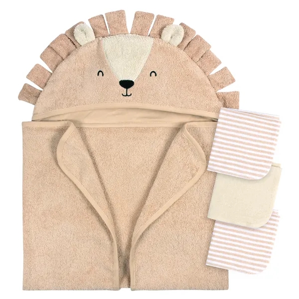 4-Piece Baby Neutral Towel & Washcloths - 4-Piece Baby Neutral Towel & Washcloths - Image 5 of 15
