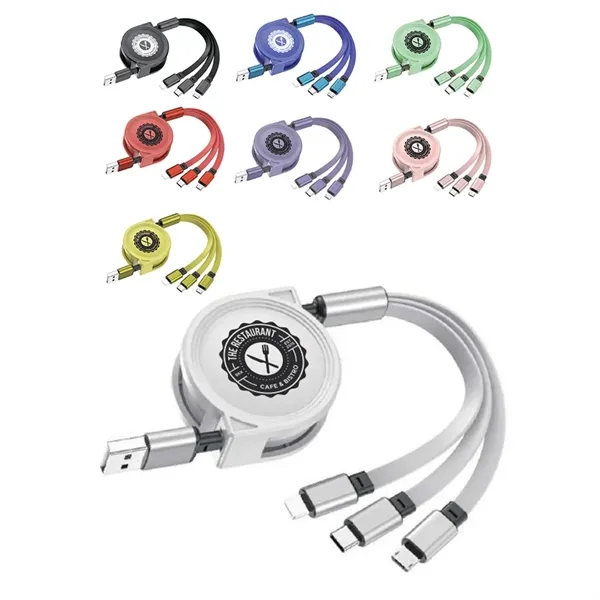 3-in-1 Retractable Cable for iPhone and Samsung - 3-in-1 Retractable Cable for iPhone and Samsung - Image 0 of 8
