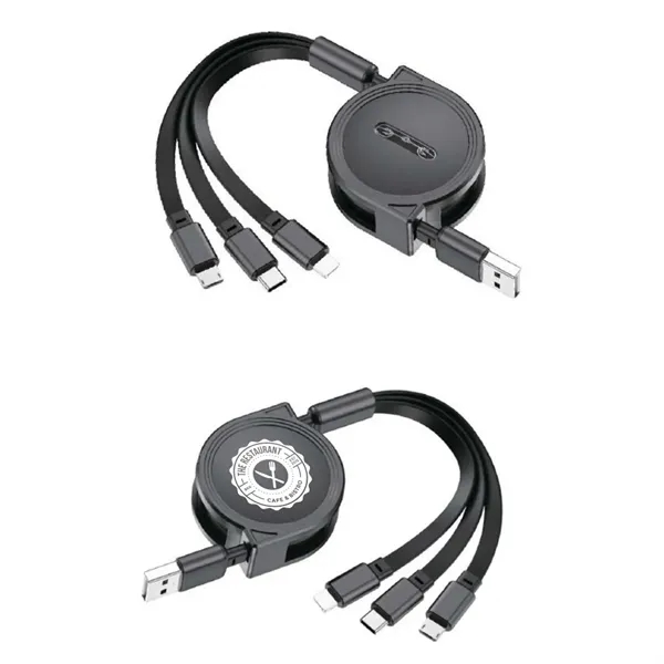 3-in-1 Retractable Cable for iPhone and Samsung - 3-in-1 Retractable Cable for iPhone and Samsung - Image 2 of 8