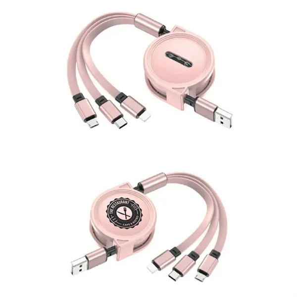 3-in-1 Retractable Cable for iPhone and Samsung - 3-in-1 Retractable Cable for iPhone and Samsung - Image 5 of 8