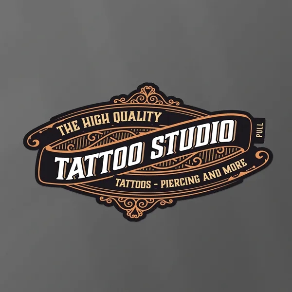 Large Vinyl Die Cut Sticker with Pull Tab