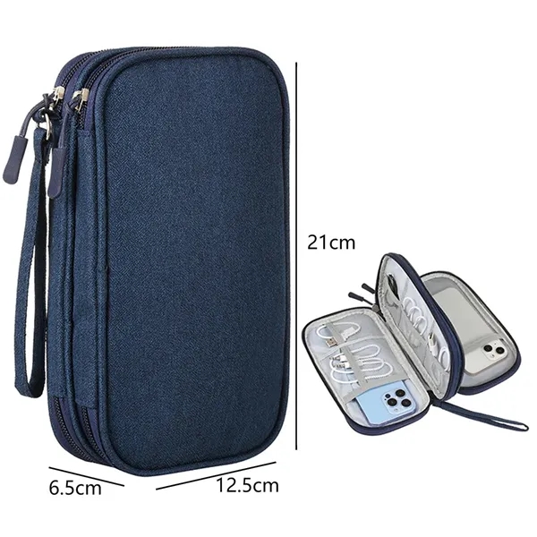 Large Electronic Accessories Organizer Travel Cable Bag - Large Electronic Accessories Organizer Travel Cable Bag - Image 1 of 5