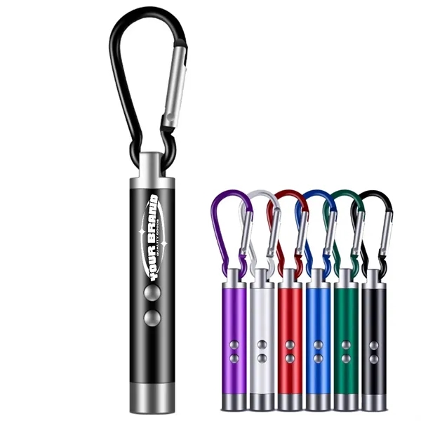 Mini LED Laser Flashlight Keychain - Mini LED Laser Flashlight Keychain - Image 0 of 4
