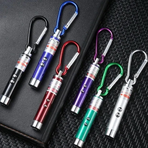 Mini LED Laser Flashlight Keychain - Mini LED Laser Flashlight Keychain - Image 3 of 4