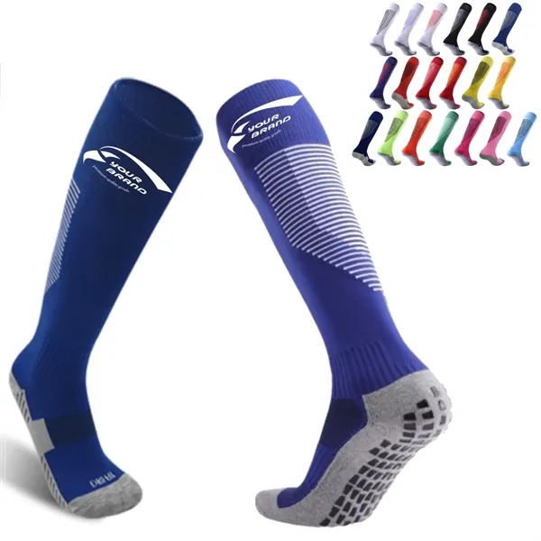 Sport Custom Anti Slip Knee High Athletic Football Socks - Sport Custom Anti Slip Knee High Athletic Football Socks - Image 0 of 3