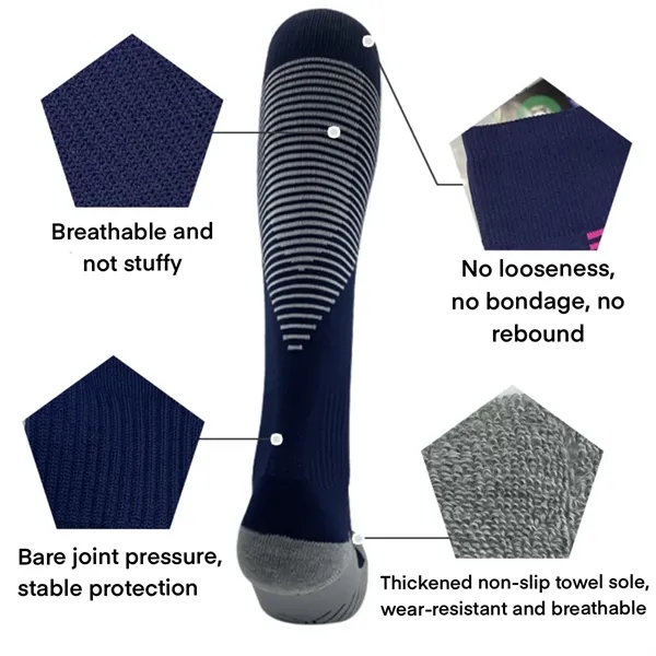 Sport Custom Anti Slip Knee High Athletic Football Socks - Sport Custom Anti Slip Knee High Athletic Football Socks - Image 2 of 3