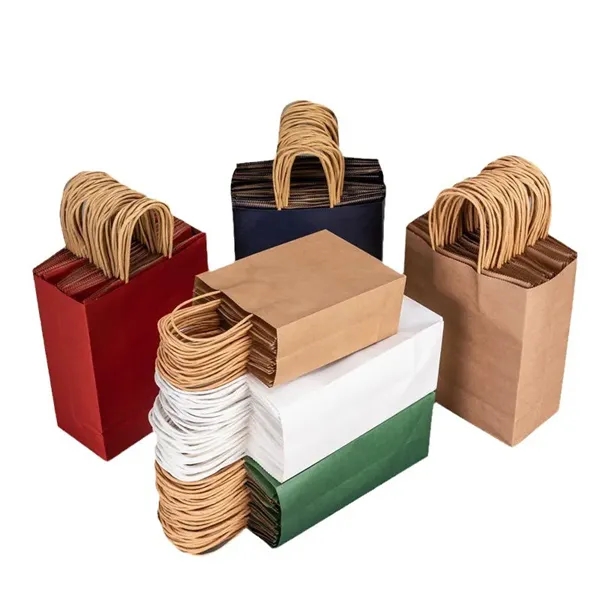 Coloured Kraft Paper Tote Bag - Coloured Kraft Paper Tote Bag - Image 1 of 4