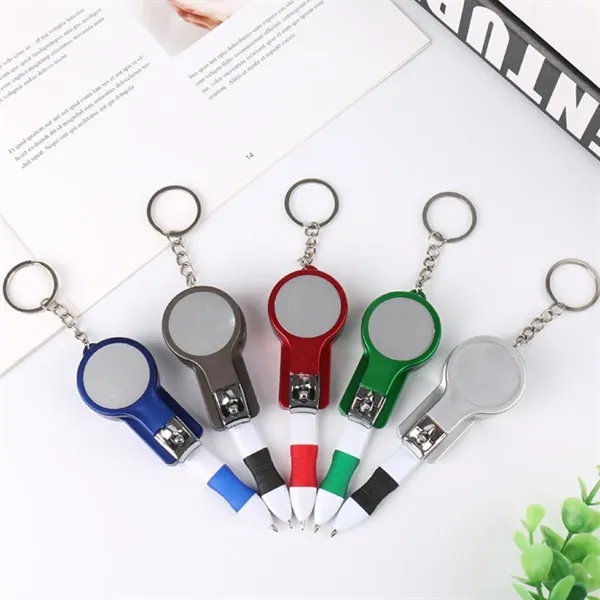 Versatile Nail Clippers Mirror Keychain Black Tool Pens - Versatile Nail Clippers Mirror Keychain Black Tool Pens - Image 3 of 3