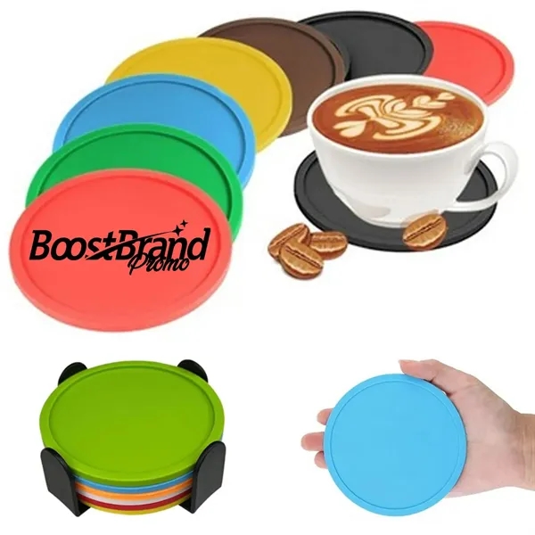 Non-Slip Round Beverage Drink Coaster - Non-Slip Round Beverage Drink Coaster - Image 0 of 4