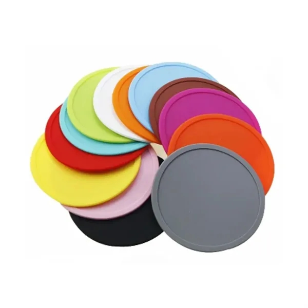 Non-Slip Round Beverage Drink Coaster - Non-Slip Round Beverage Drink Coaster - Image 2 of 4