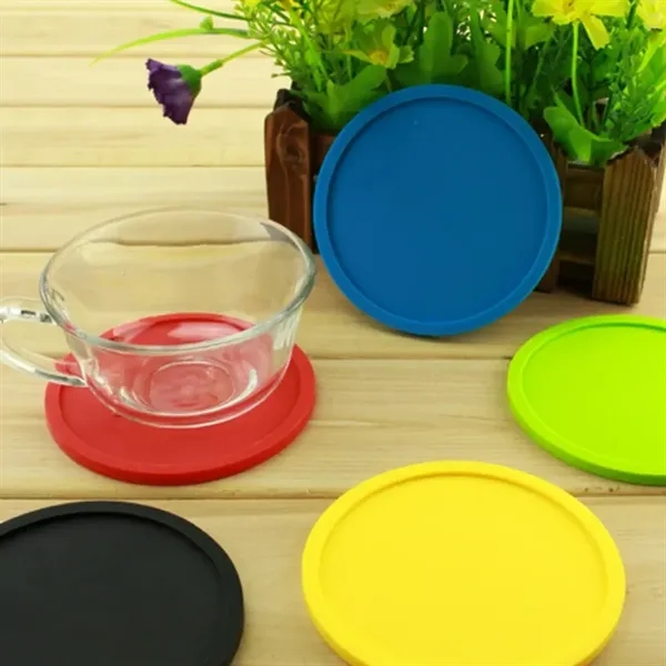 Non-Slip Round Beverage Drink Coaster - Non-Slip Round Beverage Drink Coaster - Image 3 of 4