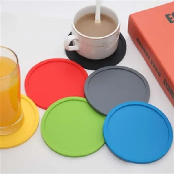 Non-Slip Round Beverage Drink Coaster - Non-Slip Round Beverage Drink Coaster - Image 4 of 4