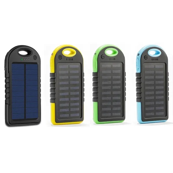 5000mAh Portable Solar Power Bank Shockproof - 5000mAh Portable Solar Power Bank Shockproof - Image 2 of 4