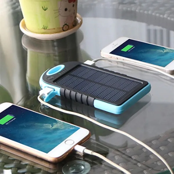 5000mAh Portable Solar Power Bank Shockproof - 5000mAh Portable Solar Power Bank Shockproof - Image 3 of 4