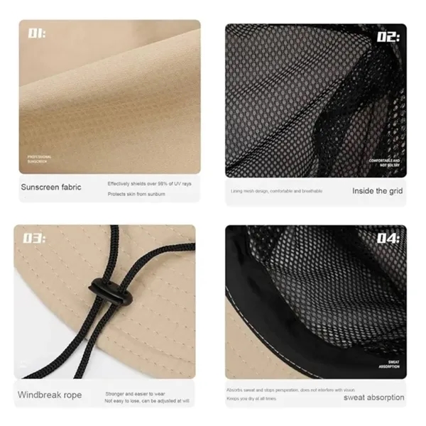 Basic Wide Brim Fisherman Sun Hat - Basic Wide Brim Fisherman Sun Hat - Image 2 of 3