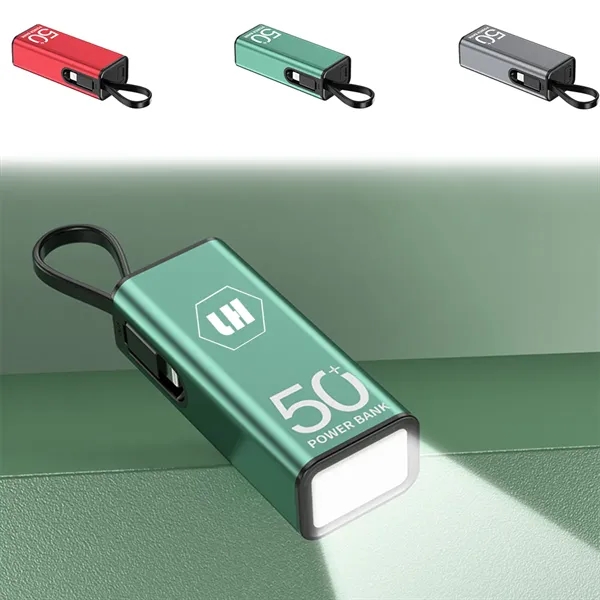 Mini Portable Power Bank Built-in Bright flashlight LED - Mini Portable Power Bank Built-in Bright flashlight LED - Image 0 of 1